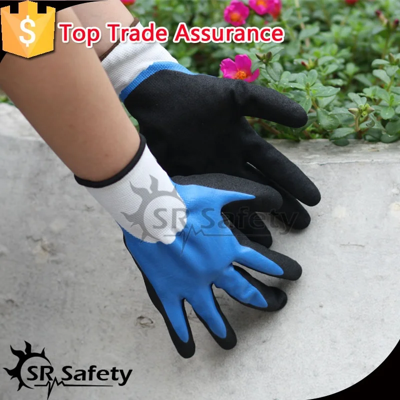 Srsafety Heavy Duty Nitrile Gloves For Handjob Oil Field Gloves