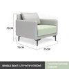 Single( Light gray&Matcha green)