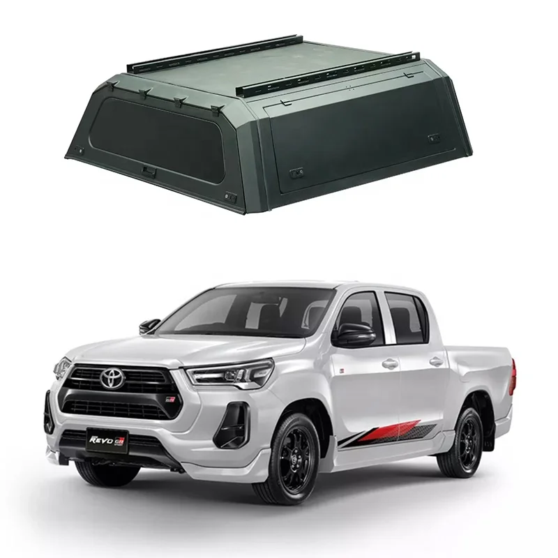 4x4 Accessories Body Kit Pickups Galvanized Steel Camper Truck Canopy hardtop offroad pickup cover For Toyota Hilux Revo 20