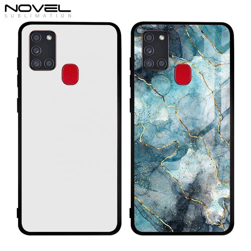 Samsung Galaxy A21S 2D Glass Phone Case Custom Designs