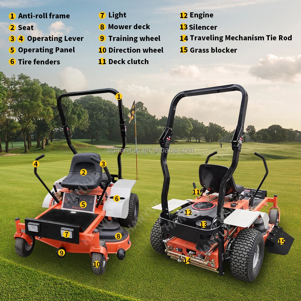 2024 New Arrivals 27hp 48inch Riding Zeroturn Lawn Mower Commercial Ride On Lawn Mower For