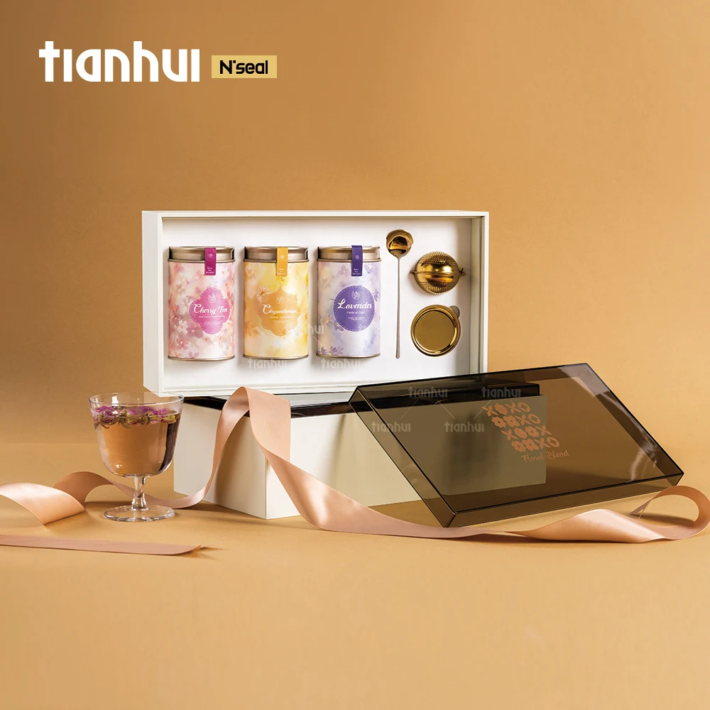 صندوق هدايا بشفافية علوية من الأكريليك الشفاف - مثالي لتقديم الشاي والقهوة والهدايا الموسمية