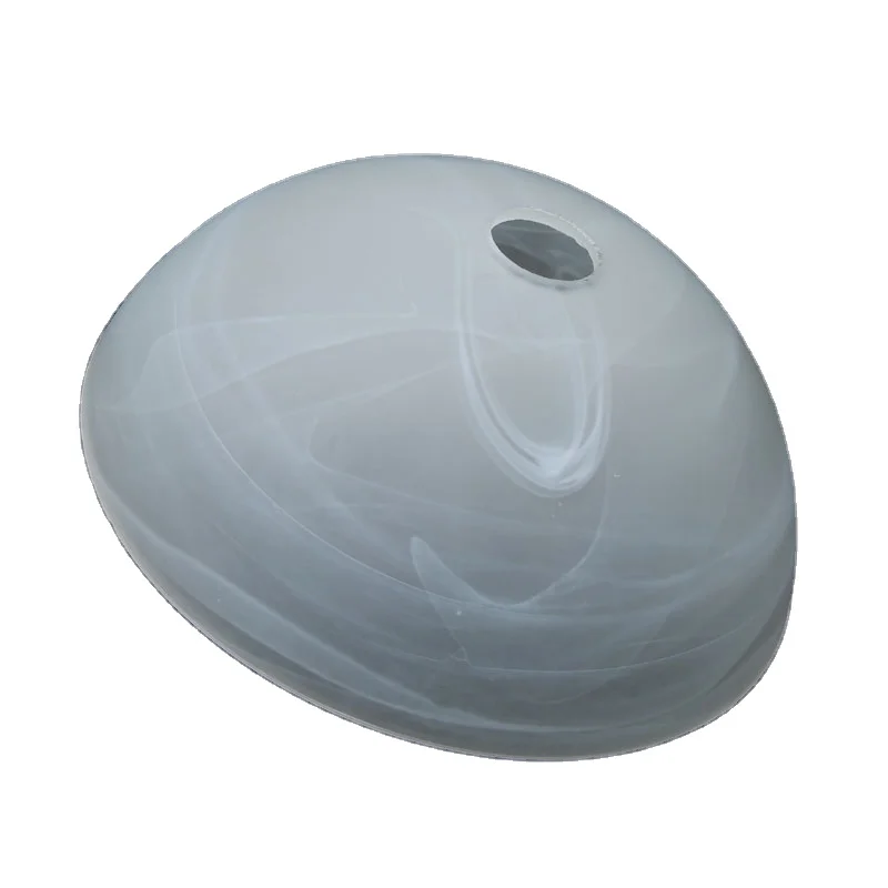 Oval Glass Lamp Shade Replacement – Clear Globe Cover For Chandelier, Desk Light, Pendant Fixtures, 5.9 Inch