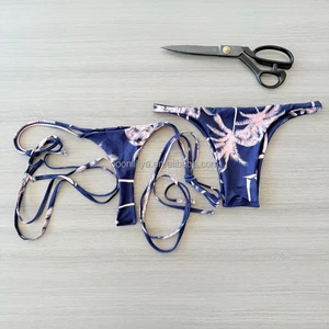 Japan's New Design Open Hot Sexy Unisex Swimwear G String Tiny Honey Thong Bikini XL 2 Piece Set Floral Leopard Animal Print