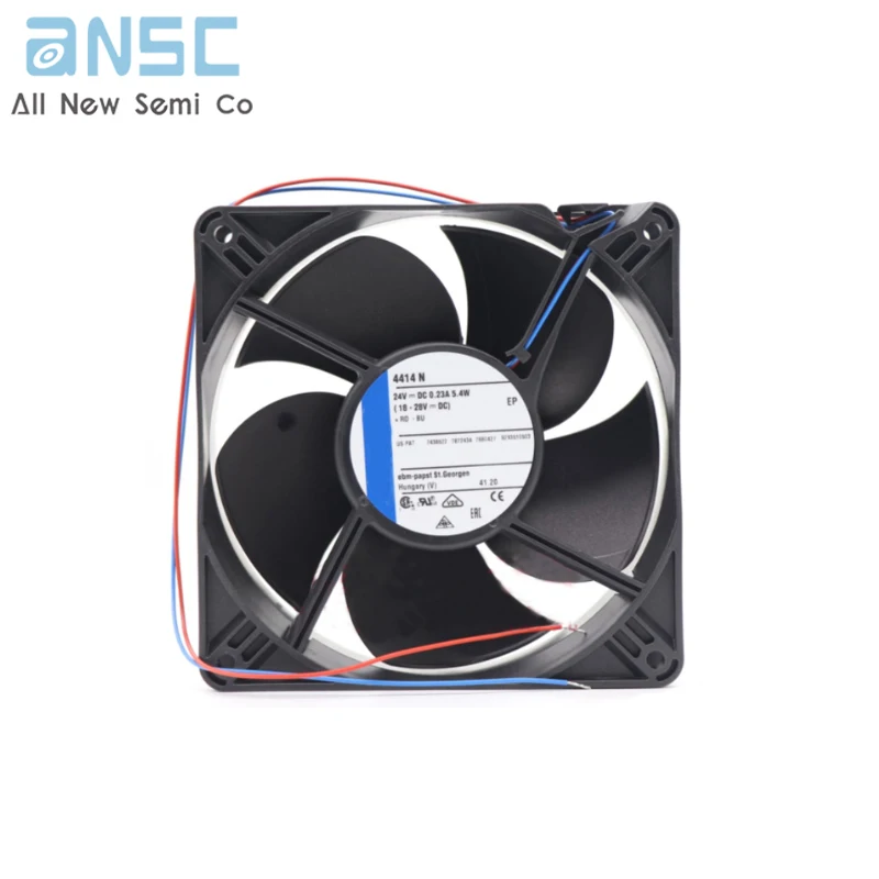 Original Axial flow fan 4414N 24V 225MA 5.4W 12038 compact axial fan