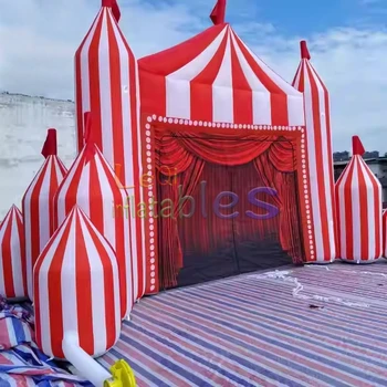 Inflatable Circus Backdrop Blow up Gate Decoration Inflatable Circus Arch for Events Advertising Decoration