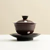 Hand-painted small flowers-yuanbao sancai gaiwan
