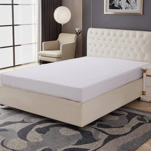 UK Market Hospital Home Use Double Size Mahjong Mat Plain 100% Polyester Terry Waterproof Bed Bug Mattress Protector