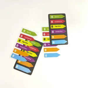 S3620 Index Tabs Sign Flag Bookmarks Set Index Tabs Neon Index Flag with Box Stationery Sticky Note