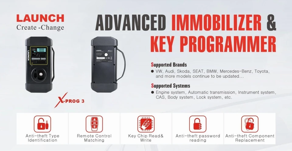 X431 X-PROG 3 clé de voiture immobilisateur clé programmeur outil clés intelligentes à distance GIII pour X431 V PLUS X431 PROS X431 PRO3S +