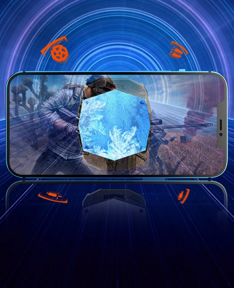 SL03 Magnetic Phone Cooler with Built-in 1200 Mah Battery Portable Gaming Wireless Phone Cooler Fan Semiconductor Cooler