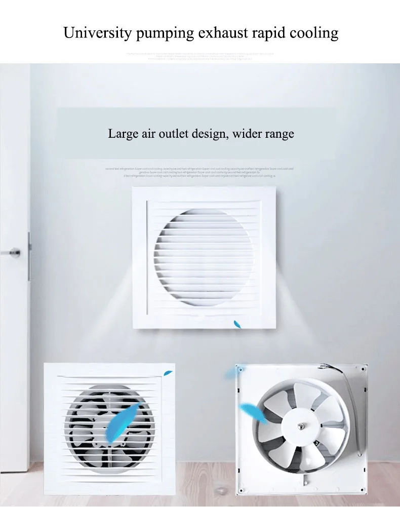 Industrial 220v 80w 120w 8 Inch Bathroom Exhaust Fan Small Ventilation