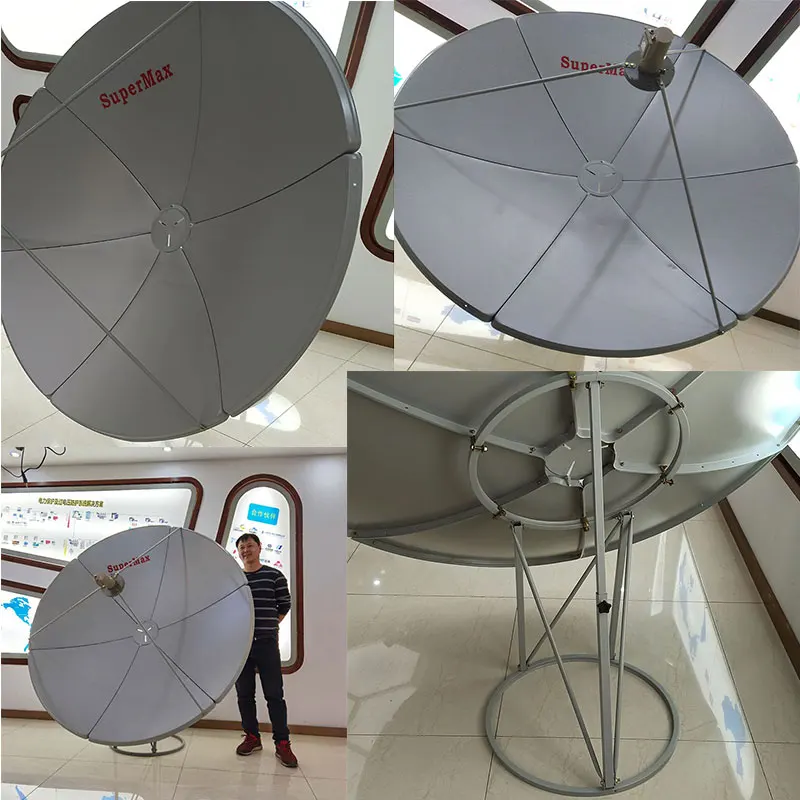 Solid Dish 8 Feet c Band  2.4m Satellite Dish Antenna Satellite Receiver TV Antenna Prime Focus