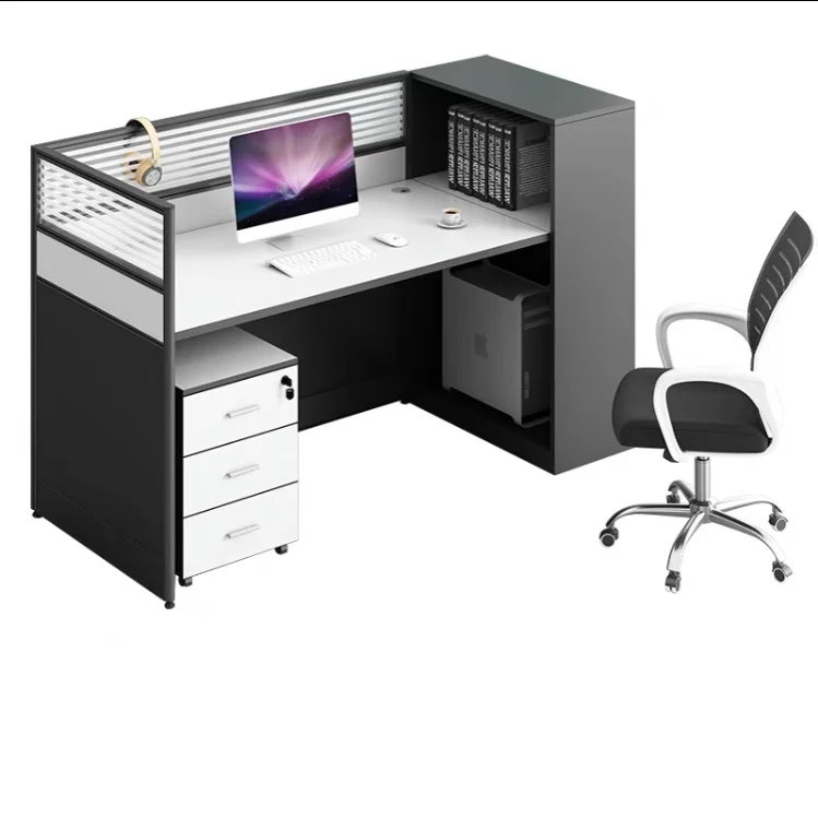 Modular Modern Workstation 4 Person Computer Workstation Desk Office Furniture Work Station