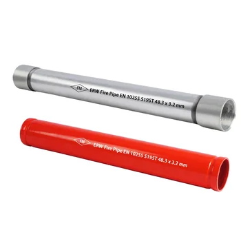 Fire sprinkler system red color Epoxy Powder coated galvanized steel pipe/fire pipe