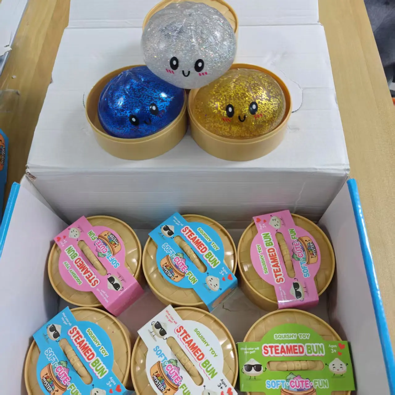 2025 Hot Fidget Bun Steamed Food Toy Squishy Dumpling Stress Ball Bao Bun Squishy Sensory Toys Fidget Dumpling Stress Ball