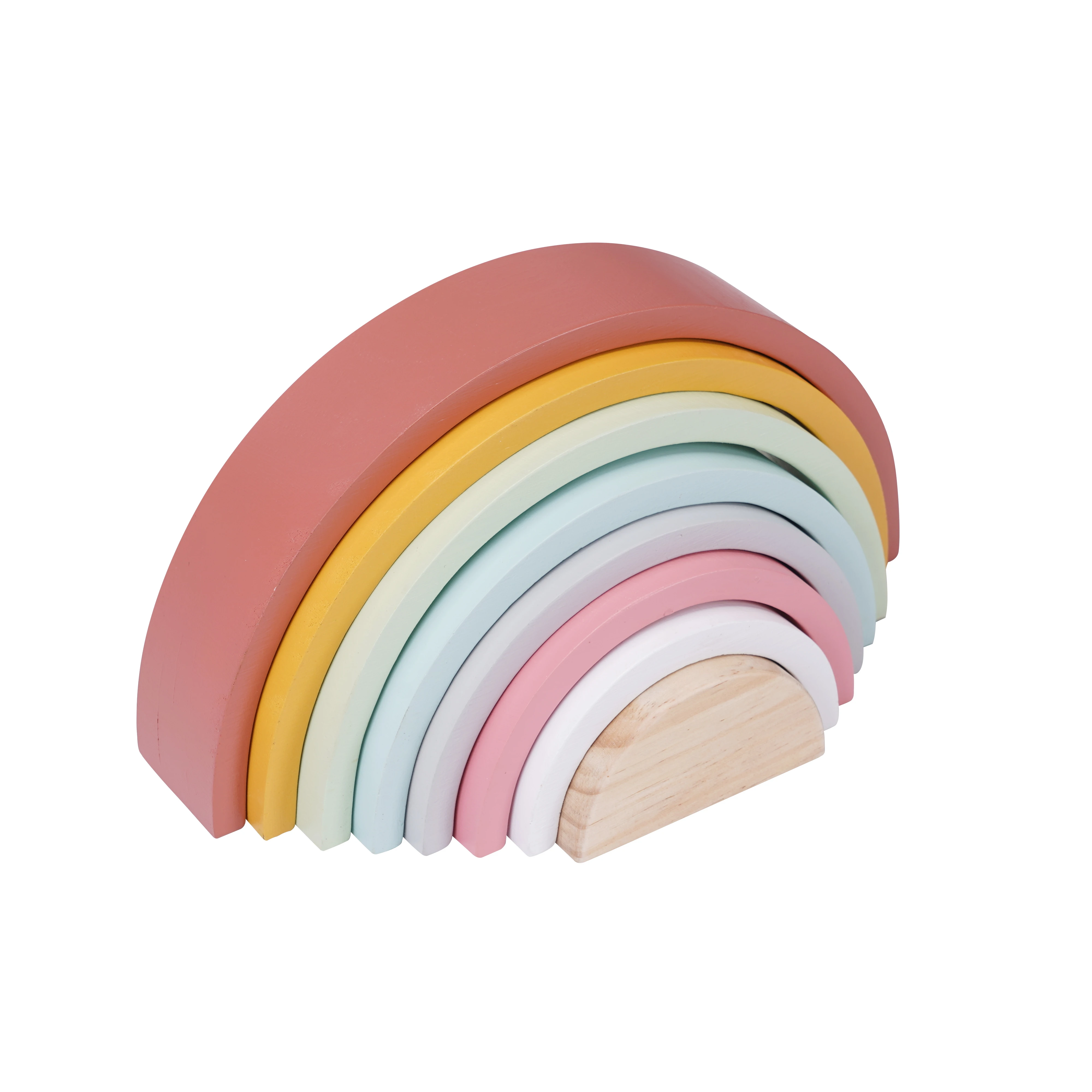wooden rainbow toys blocks game for kids