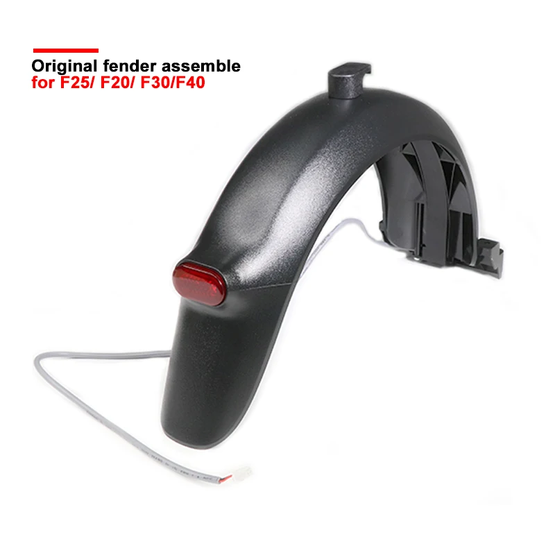 Ridefixing Original Rear Fender Tail Light Għal Ninebot F20 F25 F30 Elettriku Scooter Mudguard Water Splash Guard bil-Liġi ta' Brake