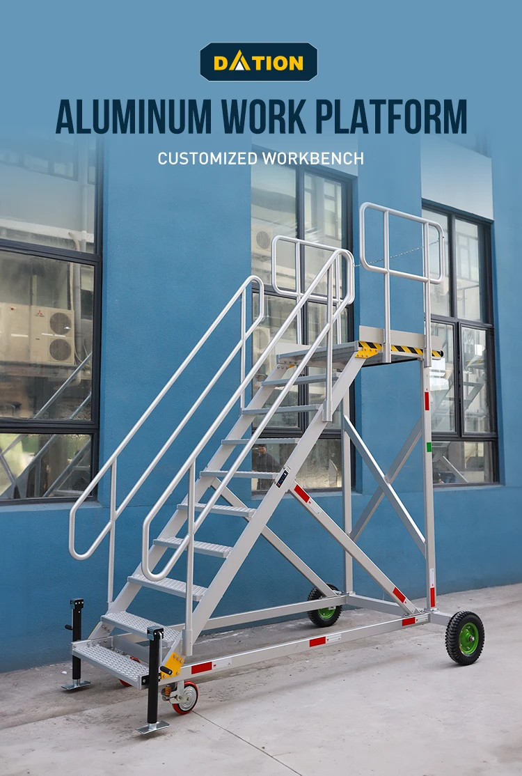 Professional Customized Adjustable Aluminum Work Platform Ladder ...