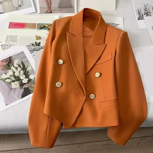 Fashion Women Casual Notched Collar Long Sleeve Plus Size Office Lady Solid Work Suit Coats