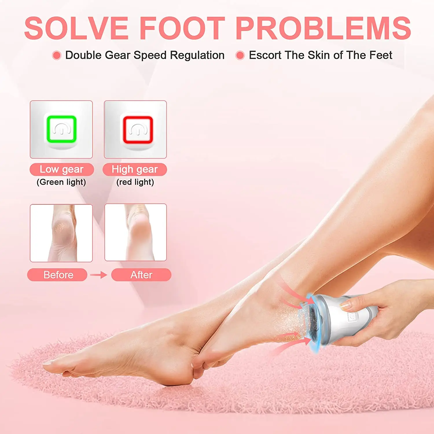 Foot Pedicure Grinder, Dead skin Remover machine Electric Automatic  Polisher File Dead Skin Callus Feet Care Cleaning new electric foot grinder  for