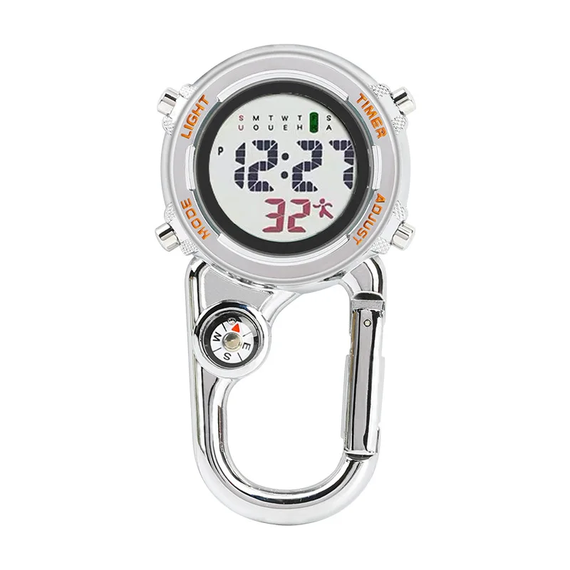 Outdoor Digital Carabiner Watch Shock Resistant Waterproof