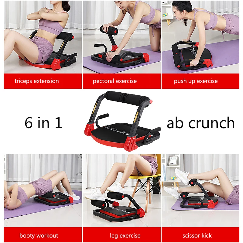 Total Core Sit up Machine Multifunctional Ab Abdominal Crunch Machine for Home Gym Fitness