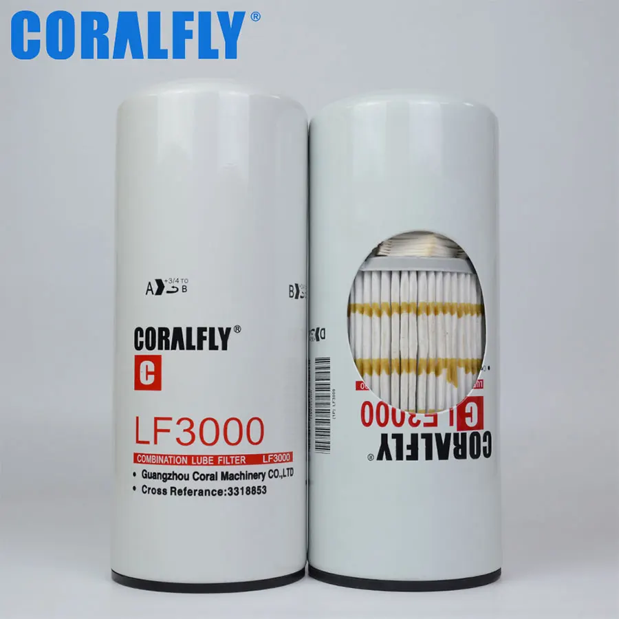 Детали двигателя грузовика Coralfly, смазочный масляный фильтр LF14009NN 143115 3318853 DBL7300 P553000 LF3000