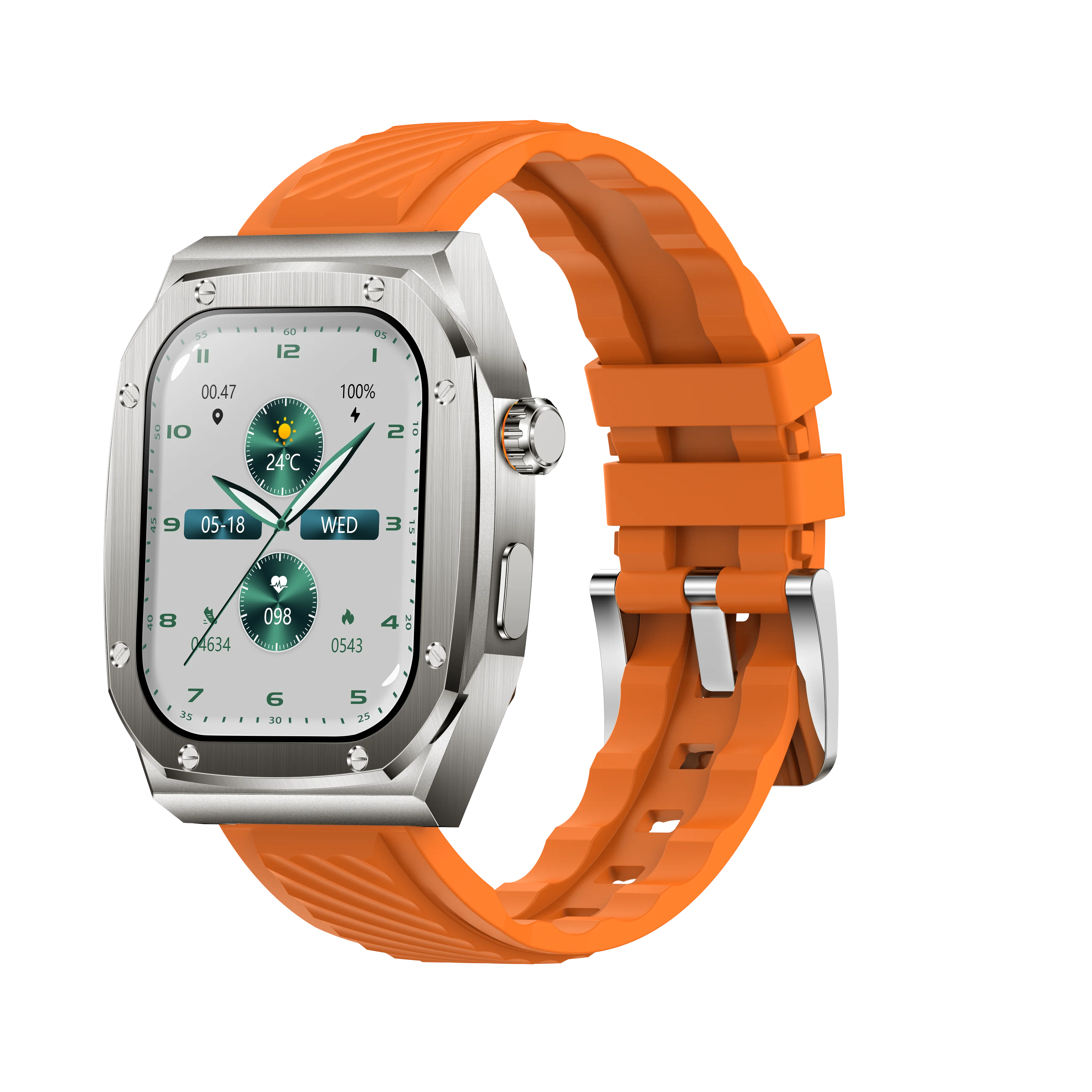 2024 Smart Watch Z79 Max G9 Ultra Pro 2.2 Silver Three Strap