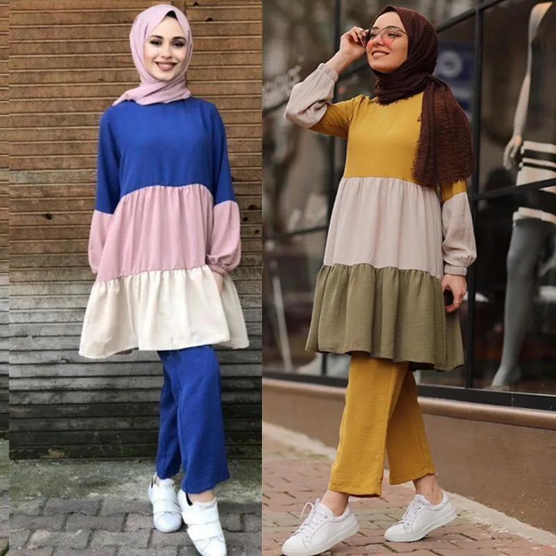 Modern Islamic Casual Suits baju muslimah women Tops and Lined Skirts Two  Pieces Set at Rs 6765.63, Women Clothes