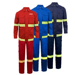 EN 11612 Safety Work Wear Twill Overalls Flame Resistant FRC FR Industrial Aramid Fire Retardant Coverall Fireproof Workwear
