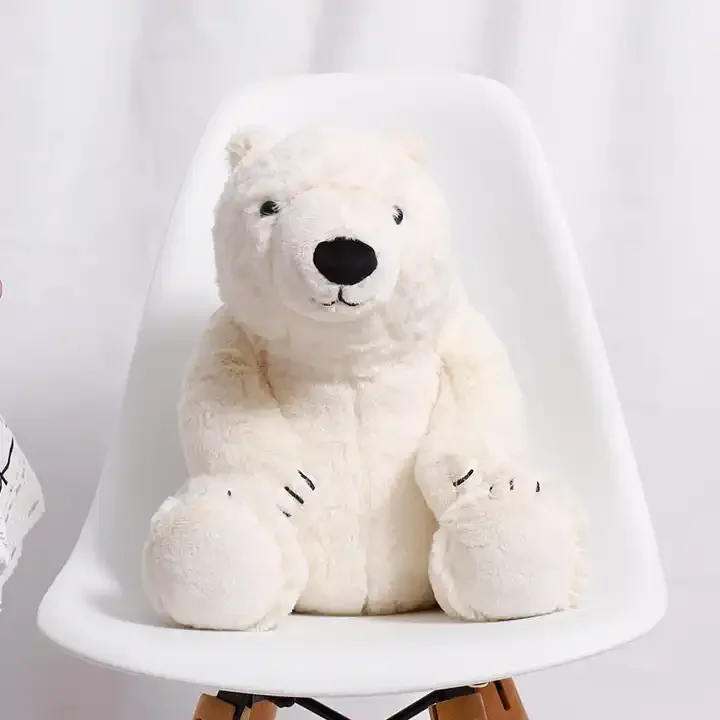 New Simulation Polar Bear Plush Toy Customized Cute Bear Hug Pillow Doll Mascot Big Doll Stuffed Plush Toy