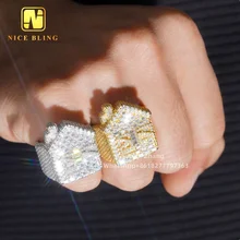 Popular Design House Rings VVS Moissanite Jewelry 925 Silver Hip Hop Diamond Engagement Rings For Men
