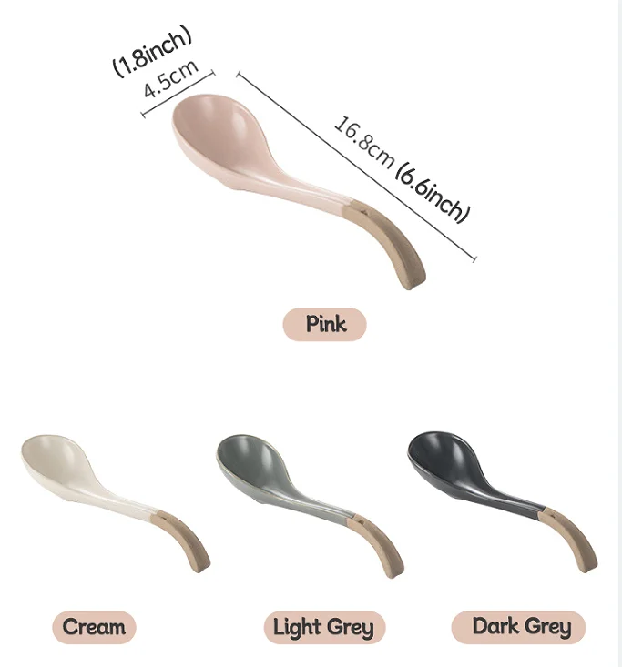 Nordic Style Ceramic Soup and Coffee Spoon Modern Chinese Tableware in Various Colors for Rice Spoon