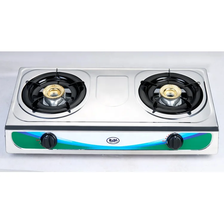 China De Moda De Impresión De Cocina India De Acero Inoxidable Barato  Modelo De Doble Quemador De Gas Estufa Olla - Buy Modelo Barato Estufa De  Gas Doble Quemador De La Estufa