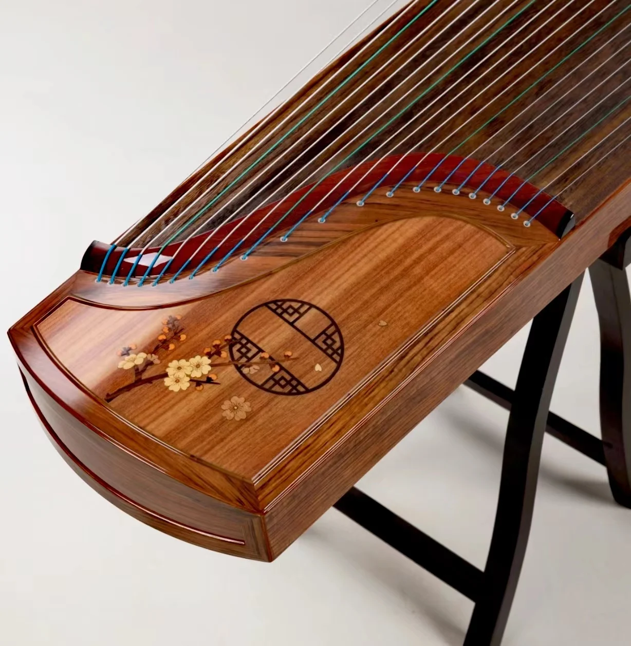 Traditional Chinese Guzheng Hand dug Zither 21 string National Musical 