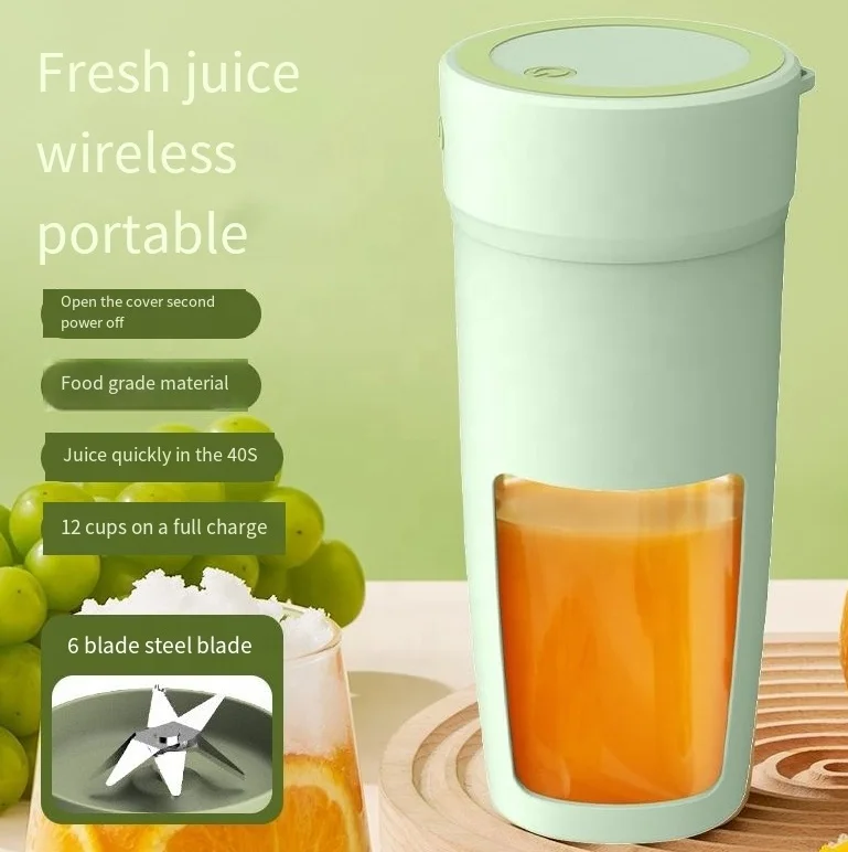 Long-lasting Life Large-capacity Juicer Wireless Charging Portable High-horsepower Juicer Six-blade Ice Fruit Juicing Cup 3