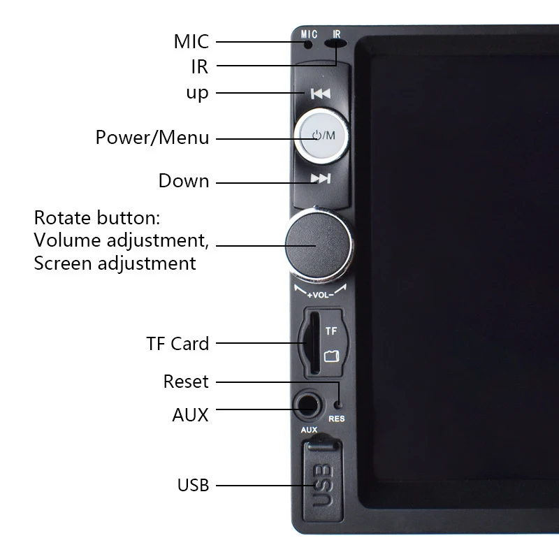 7010B 7 inch Dual Din Car Stereo Auto radio Head Unit Car Audio MP5 Multimedia Player car mp5 player