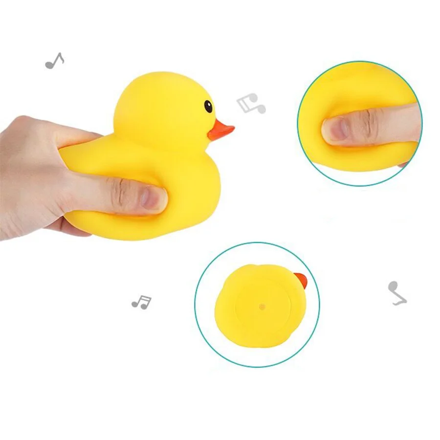 Mini Yellow Rubber duck Bath toy Sound Floating Ducks