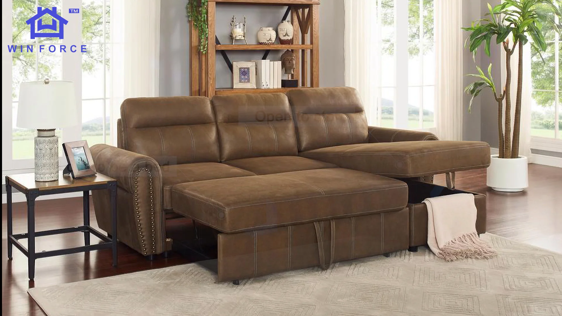 Factory Wholesale Oem Sectionals Corner Pull Out Sofa Bed Luxury