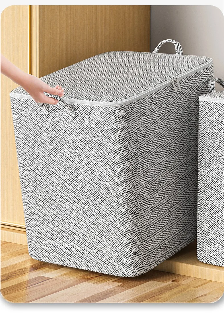 Large Capacity Household Quilt Storage Bag Clothes Quilt Storage Bag Moving Living Room Bedroom Quilt Sorting Storage Basket