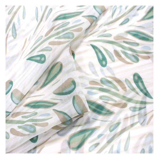 Factory Direct Custom Printed Lightweight 100% Polyester Chiffon Fabric Floral Design for Clothing and Crafts