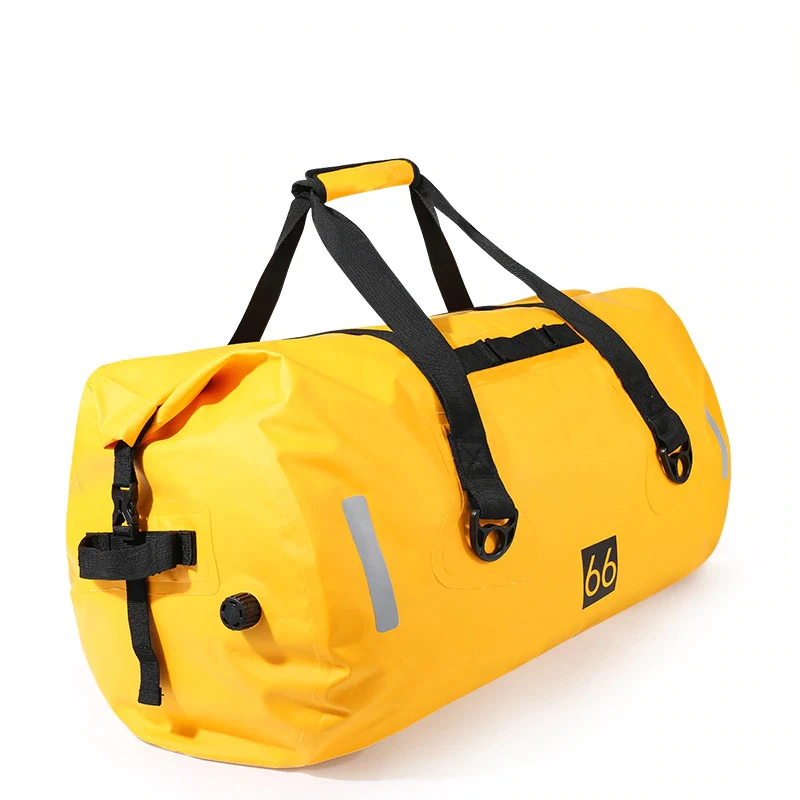 High Frequency 500D PVC TPU Roll Top Waterproof Pvc Duffel Bag Sailing Boating 50 70 90 Litres Duffel Dry Bags