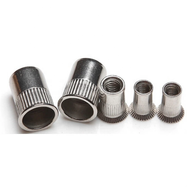 China Factory Oem Odm Fastener Customized Flat Head Hexagon Round Hex Through hole Brass Stainless Steel Blind Rivet Nut