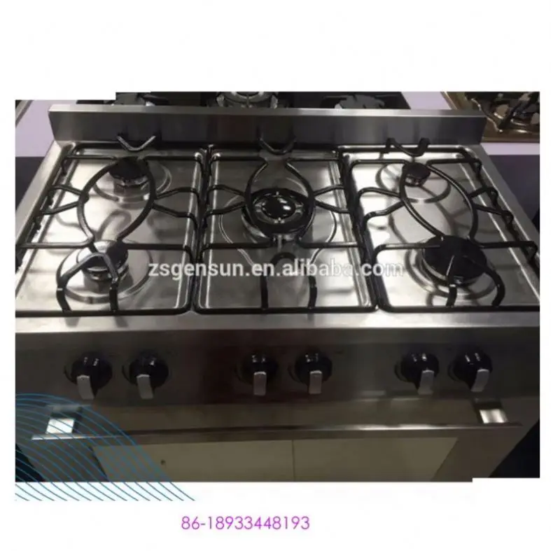 Печь с 6 горелками из нержавеющей стали плиткой запчасти для газовой плиты