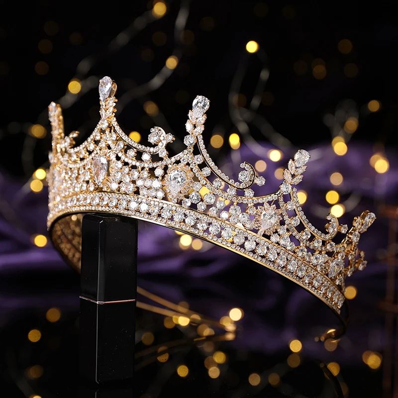 Couronne Dorée Scintillante Pour Femme - Diadème Princesse, Anniversaire, Fêtes, Cadeau élégant