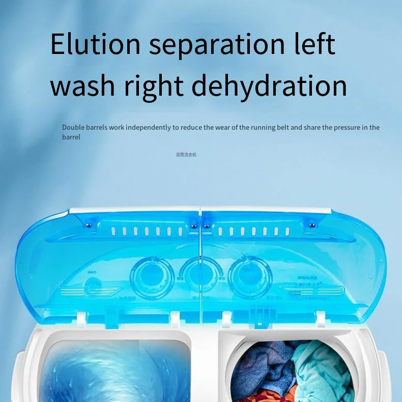 Mini Washing Machine,Household  Washing Machine, Double Bucket Small Semi-automatic Washing Machine