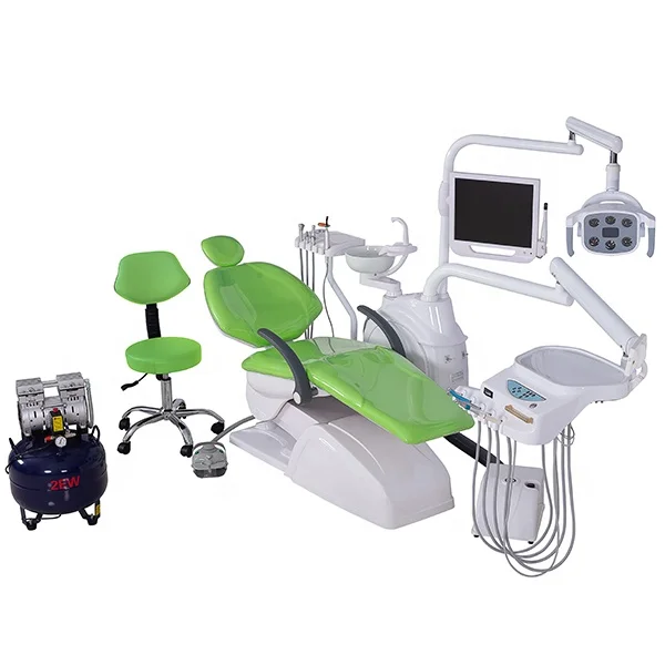Full Set Teeth Whitening Machine Hand Pieces Light Cure Compressor Sillon Complete Dental Chair
