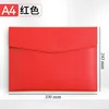 A4-Rojo-Nueva bolsa para documentos de cuero