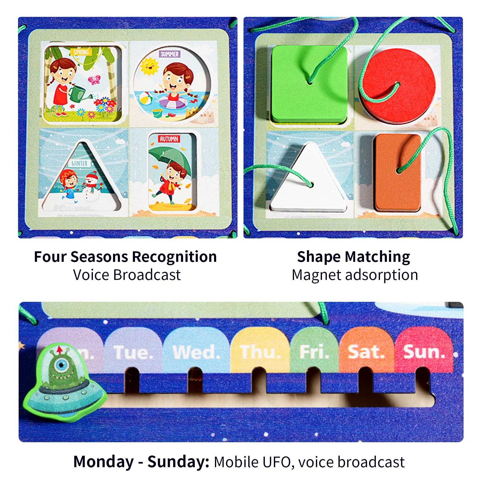 유아용 목제 자폐증 감각 활동 보드 몬테소리 교육 여행 완구 우주 날씨 인지 바쁜 보드 아기 선물